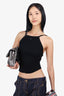Courreges Black Holistic Ribbed Knit Tank Top Size Small