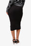 Rick Owens Lillies Black Jersey Midi Skirt Size 6 US