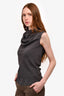 Rick Owens Grey Draped Shoulder Sleeveless Top Size 6 US