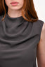 Rick Owens Grey Draped Shoulder Sleeveless Top Size 6 US
