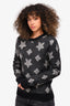 Saint Laurent Grey Super Kid Mohair Star Crewneck Sweater Size L