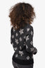 Saint Laurent Grey Super Kid Mohair Star Crewneck Sweater Size L