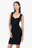 Herve Leger Black Bandage Bodycon Midi Dress Estimated Size S