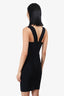 Herve Leger Black Bandage Bodycon Midi Dress Estimated Size S