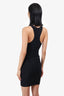 Herve Leger Black/White Bodycon Midi Dress Size S