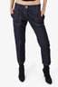 Louis Vuitton Navy Denim Contrast Stiching Capri Jeans Size 38