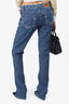 Louis Vuitton Blue Denim Jeans with Logo Detail Size 38
