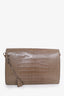 Prada Taupe Crocodile Exotic Sound Bag with Strap