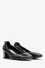Lanvin Black Leather Block Heels Size 40