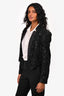 Veronica Beard Black Bead/Sequin Embellished 'Delony' Evening Jacket Size 8