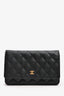 Pre-Loved Chanel™ 2013/14 Black Caviar Leather Wallet On Chain