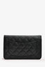 Pre-Loved Chanel™ 2013/14 Black Caviar Leather Wallet On Chain