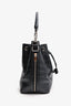 Saint Laurent 2015 Black Croc Embossed Leather Emmanuelle Bucket Bag