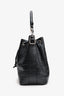 Saint Laurent 2015 Black Croc Embossed Leather Emmanuelle Bucket Bag
