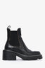 Louis Vuitton 2020 Black Leather Monogram Trim 'Beaubourg' Ankle Boots Size 36