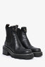Louis Vuitton 2020 Black Leather Monogram Trim 'Beaubourg' Ankle Boots Size 36