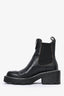Louis Vuitton 2020 Black Leather Monogram Trim 'Beaubourg' Ankle Boots Size 36