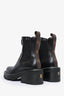 Louis Vuitton 2020 Black Leather Monogram Trim 'Beaubourg' Ankle Boots Size 36
