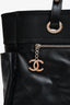 Pre-Loved Chanel™ 2012 Black Leather/Canvas 'Paris Biarritz' Tote Bag