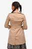 Burberry Tan Sandringham Belted Short Trench Coat Size 2