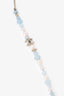 Pre-Loved™ Chanel Silver Tone Pearl Beaded CC Multi Chain Necklace