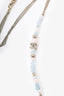 Pre-Loved™ Chanel Silver Tone Pearl Beaded CC Multi Chain Necklace