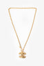 Pre-Loved Chanel™ Gold Toned Quilted CC Toggle Necklace
