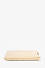 Comme des Garcons Cream Leather Zip Coin Pouch