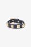 Valentino Black Leather Rockstud Bracelet