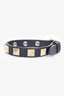 Valentino Black Leather Rockstud Bracelet