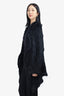 June Black Rabbit Fur Single-Button Jacket Size S