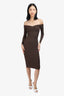 L'Academie Chocolate Tucci Knit Bustier Dress Size XXS