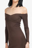 L'Academie Chocolate Tucci Knit Bustier Dress Size XXS
