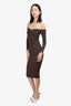 L'Academie Chocolate Tucci Knit Bustier Dress Size XXS