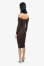 L'Academie Chocolate Tucci Knit Bustier Dress Size XXS