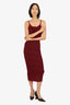 Lovers and Friends Black & Red Stripe Carmen Midi Dress Size XXS