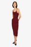 Lovers and Friends Black & Red Stripe Carmen Midi Dress Size XXS