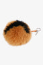 Fendi Mustard Fur Ball 'T' Keychain