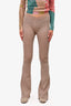 Seroya Mauve Ribbed Knit Flared Pants Size S