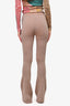 Seroya Mauve Ribbed Knit Flared Pants Size S