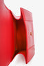 Balenciaga Red Leather Hourglass S Top Handle Bag