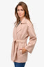 Max Mara Pink Cashmere Short Wrap Coat Size 4 US