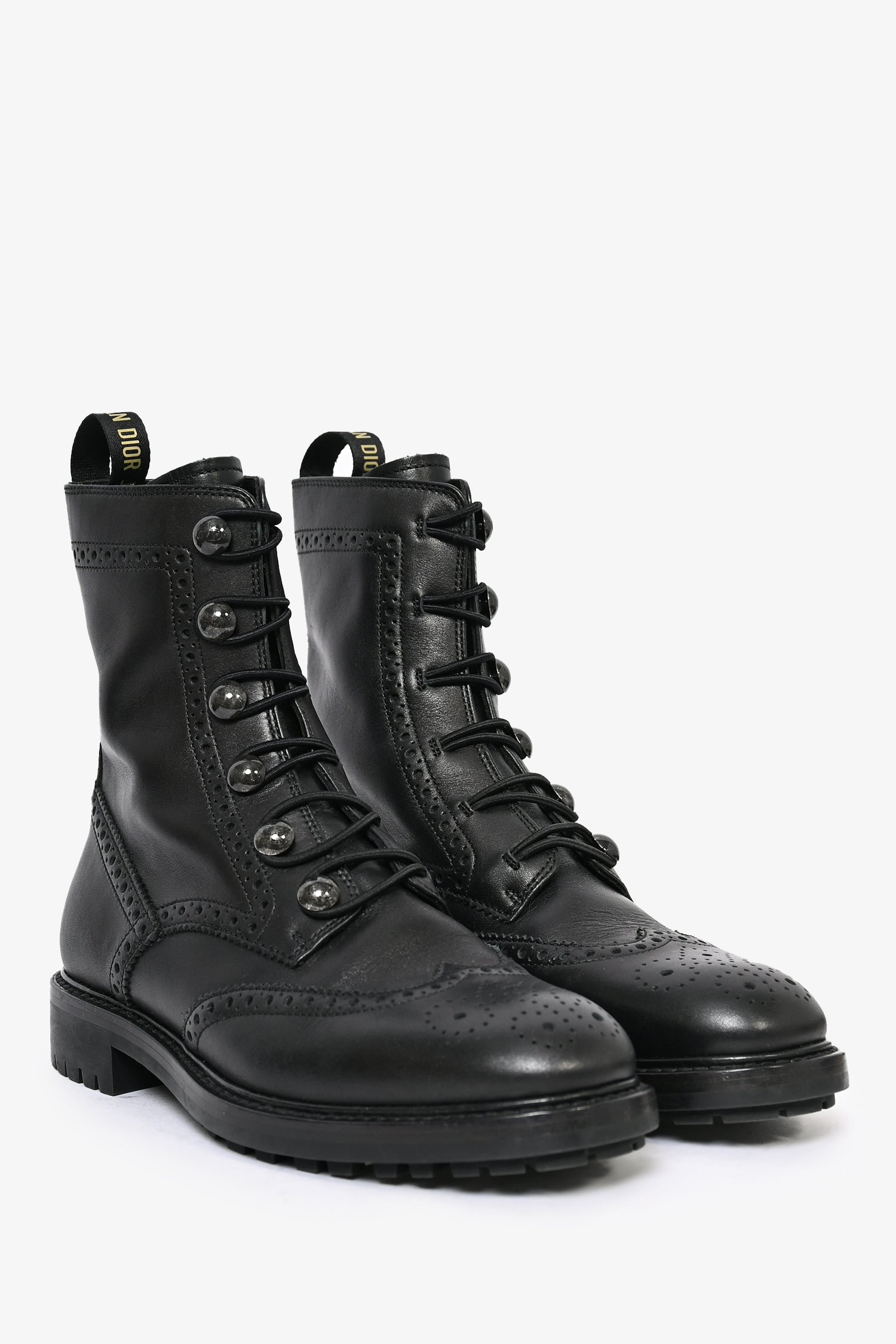 o*I様 Dior Leather Combat Boots ブラック Christian Dior Black Leather Combat Boots Size 36 – Mine & Yours