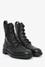 Christian Dior Black Leather Combat Boots Size 36