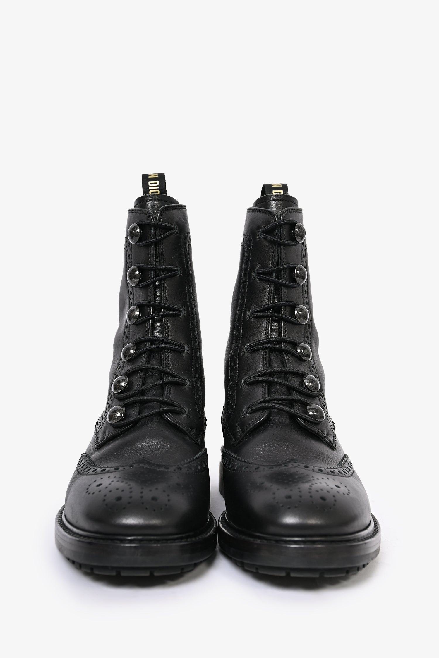 Christian Dior Black Leather Combat Boots Size 36 – Mine & Yours