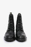 Christian Dior Black Leather Combat Boots Size 36