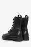 Christian Dior Black Leather Combat Boots Size 36