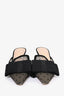Christian Dior Black Mesh Polk-a-Dot. Bow Kitten Heel Size 35