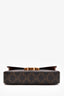 Celine Brown Canvas Claude Triomphe Chain Shoulder Bag