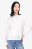 Peter Do Off-White Side-Slit Crew-Neck Sweater Size M